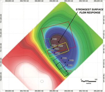 DHEM plate modelling with drill holes